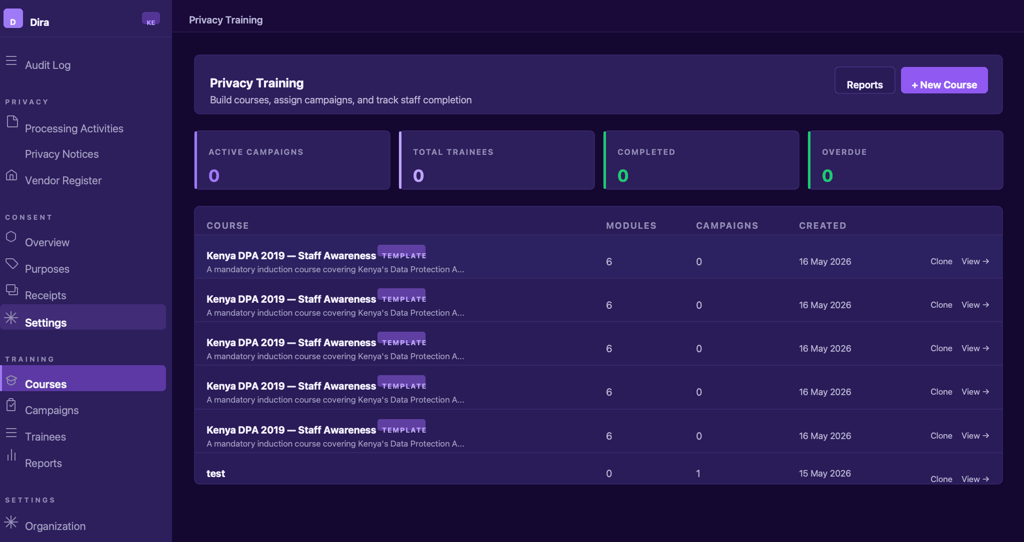 Privacy Training product screenshot